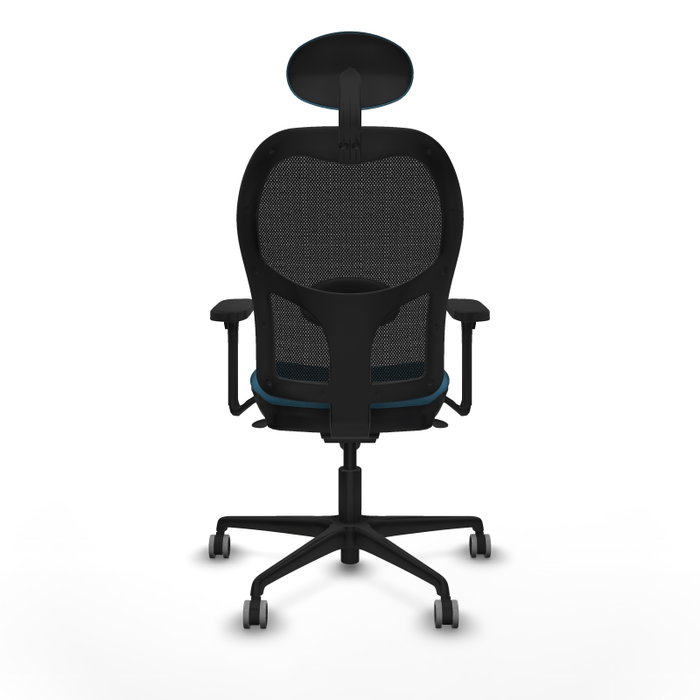 PIQUERAS Y CRESPO Silla de oficina Jorquera con mecanismo Sincro, Verde petróleo y Negro