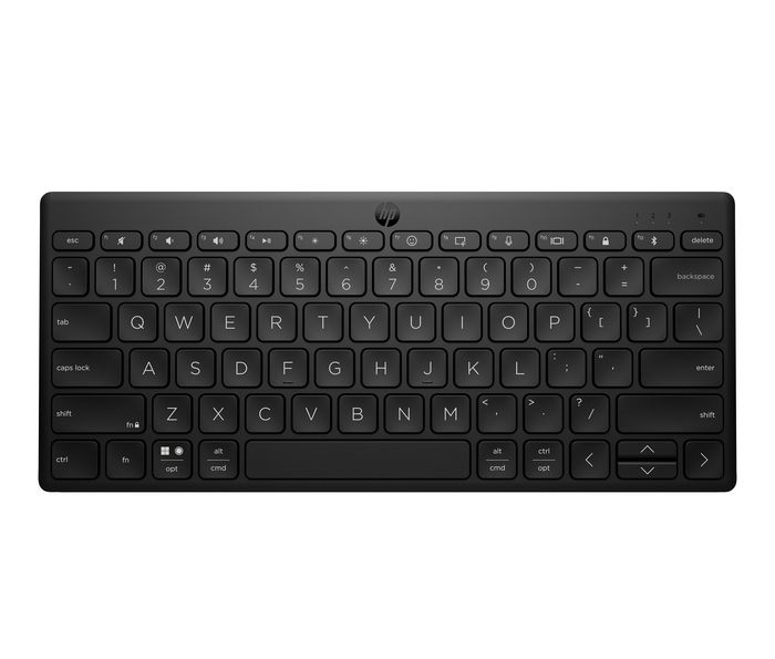 HP 355 Compact Multi-Device Bluetooth Keyboard, Teclado Inalámbrico Compacto y Cómodo con Conectividad Multipareja para PC, Portátil, Tablet y Teléfono