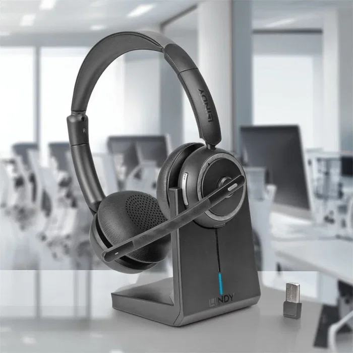 LINDY L118 Auriculares Inalámbricos de Diadema para Oficina