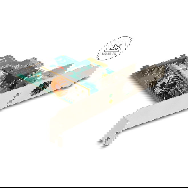 DeLOCK 90760 Tarjeta de Red PCI Express x1 Interna 2.5 Gigabit Ethernet LAN con PoE+, Conector M12, 2500 Mbit/s, para Servidor, Windows 10/11 DeLOCK 90760 Tarjeta de Red PCI Express x1 Interna 2.5 Gigabit Ethernet LAN con PoE+, Conector M12, 2500 Mbit/s, para Servidor, Windows 10/11