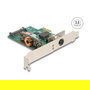 DeLOCK 90760 Tarjeta de Red PCI Express x1 Interna 2.5 Gigabit Ethernet LAN con PoE+, Conector M12, 2500 Mbit/s, para Servidor, Windows 10/11