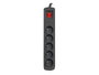 Armac ARC 5 Regleta con 5 tomas y cable de 3m, negro