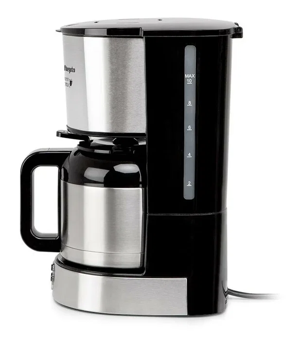 Orbegozo CG 5020 Cafetera de Filtro Semi-automática, 12 Tazas (1.2L), Jarra Termo Acero Inoxidable, Apagado Automático, Filtro Permanente, Plata/Negro
