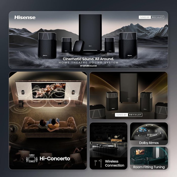 Barra de Sonido Hisense HT SATURN Negro