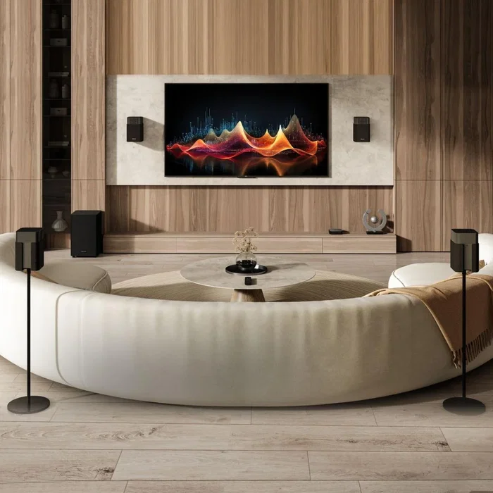 Hisense HT Saturn Barra de Sonido 4.1.2 canales 720 W con Dolby Atmos y Subwoofer Inalámbrico Negro
