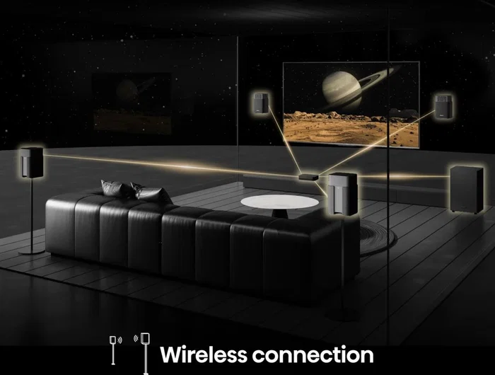 Hisense HT Saturn Barra de Sonido 4.1.2 canales 720 W con Dolby Atmos y Subwoofer Inalámbrico Negro