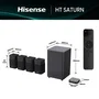 Hisense HT Saturn Barra de Sonido 4.1.2 canales 720 W con Dolby Atmos y Subwoofer Inalámbrico Negro