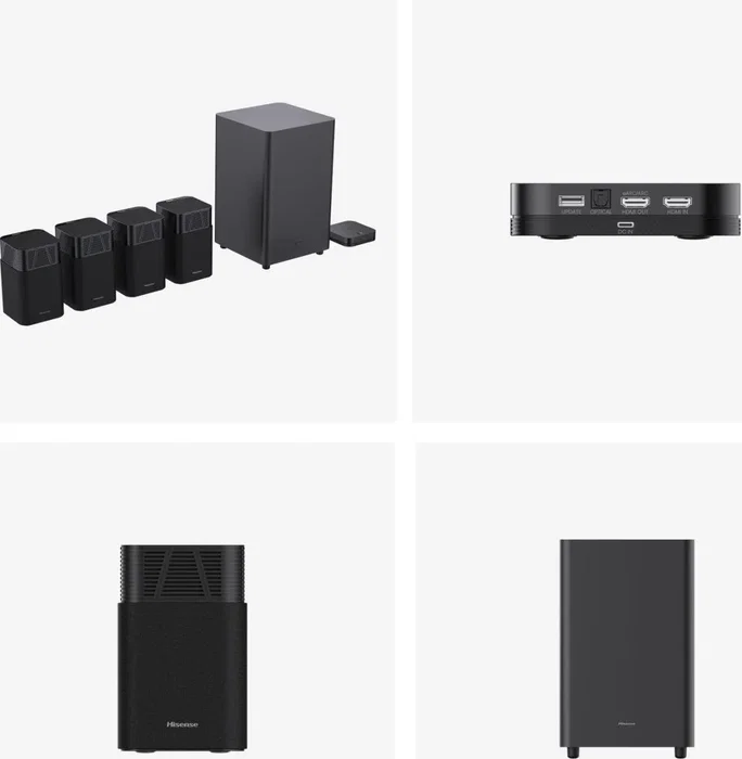 Hisense HT Saturn Barra de Sonido 4.1.2 canales 720 W con Dolby Atmos y Subwoofer Inalámbrico Negro