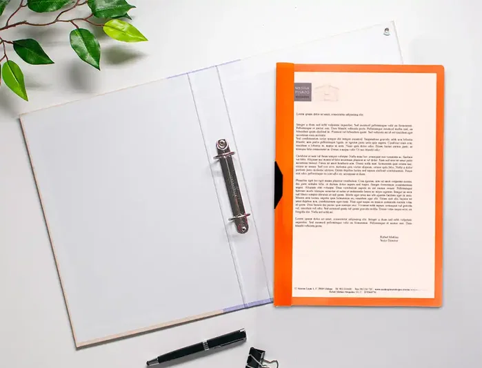 Liderpapel Carpeta Dossier con Pinza Lateral Naranja Fluor DIN A4