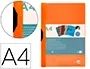 Liderpapel Dossier Pinza Lateral Polipropileno DIN A4 Naranja Fluor Opaco para 30 Hojas con Pinza Deslizante