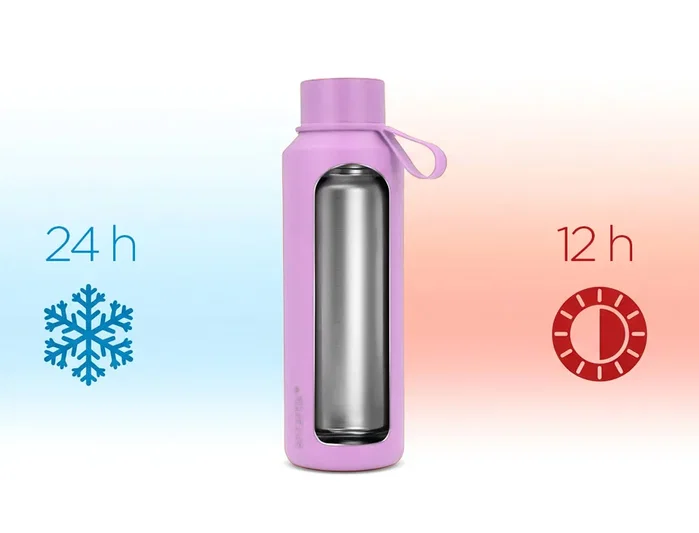 Antartik Botella portalíquidos Core isotérmica acero inoxidable morado 600 ml Antartik Botella portalíquidos Core isotérmica acero inoxidable morado 600 ml