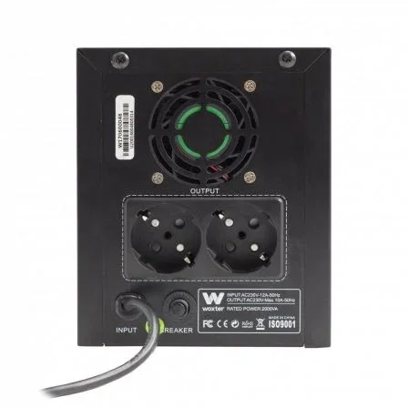 Woxter PE261-063 SAI Línea Interactiva UPS 800VA/480W, Formato Torre, 2 Tomas Schuko, con Función AVR y Batería Recargable