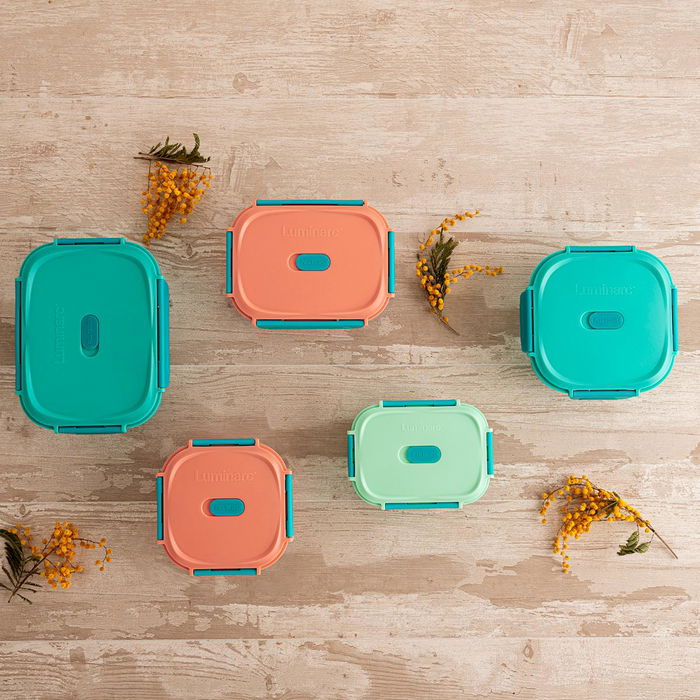 Recipiente Rectangular Hermético Vidrio Move Box Luminarc 37 cL