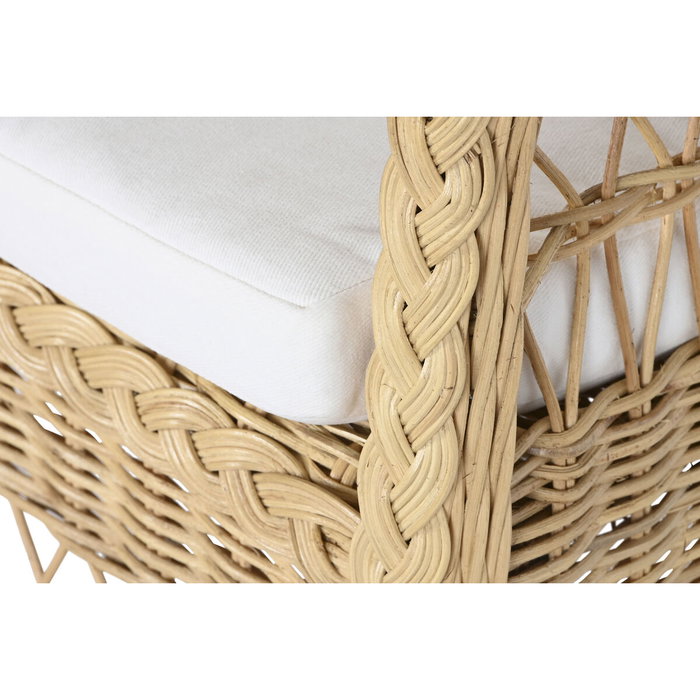 DKD Home Decor Sillón de Ratán con Cojín, Natural