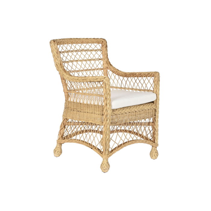 DKD Home Decor Sillón de Ratán con Cojín, Natural