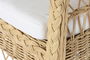 DKD Home Decor Sillón Balines Natural Blanco Ratan 63 x 86 x 56 cm