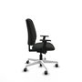PIQUERAS Y CRESPO Silla de oficina Alares, Sincro/Traslack, Tela Negra, Base Blanca