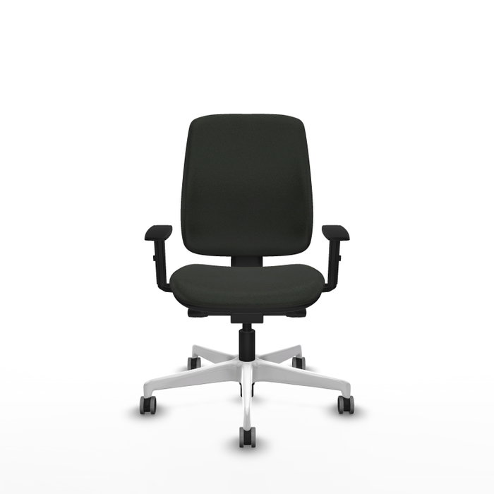 PIQUERAS Y CRESPO Silla de oficina Alares, Sincro/Traslack, Tela Negra, Base Blanca PIQUERAS Y CRESPO Silla de oficina Alares, Sincro/Traslack, Tela Negra, Base Blanca