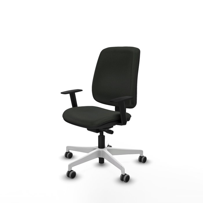 PIQUERAS Y CRESPO Silla de oficina Alares, Sincro/Traslack, Tela Negra, Base Blanca PIQUERAS Y CRESPO Silla de oficina Alares, Sincro/Traslack, Tela Negra, Base Blanca