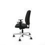 PIQUERAS Y CRESPO Silla de oficina Alares, Sincro/Traslack, Tela Negra, Base Blanca