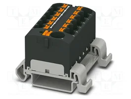 PHOENIX CONTACT PTFIX 10/12X4-NS35A BK Conector de carril 32A 800V