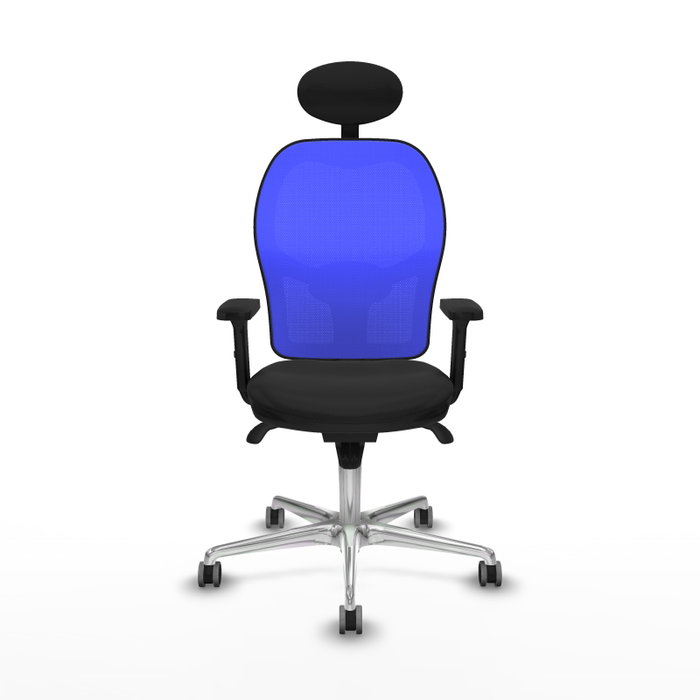 PIQUERAS Y CRESPO Silla de oficina Jorquera con mecanismo Sincro, Negro y Azul