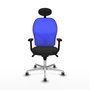 PIQUERAS Y CRESPO Silla de oficina Jorquera con mecanismo Sincro, Negro y Azul