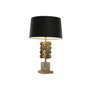 DKD Home Decor Lámpara de Sobremesa de Acero Patinado Mate Dorado y Negro