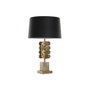 DKD Home Decor Lámpara de Sobremesa de Acero Patinado Mate Dorado y Negro