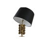 DKD Home Decor Lámpara de Sobremesa de Acero Patinado Mate Dorado y Negro
