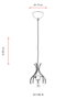 Opviq AV-1766-1E Lámpara de Araña Metal Color(es) Envejecido(s) 80 cm Longitud 12 cm Diámetro