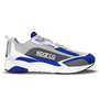 Sparco S00129245AZBI Zapatillas de Ocio S-Lane Corte Bajo, Cuero Gamuza, Transpirables, Anti-Olor, Suela Acolchada, Alta Visibilidad