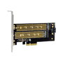 MicroConnect Adaptador PCIe x4 M.2 Key B+M para SSD NVMe y SATA, para tamaños 2230/2242/2260/2280/22110, compatible con PCIe 3.0 y SATA 3.0
