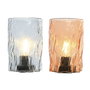 DKD Home Decor Decoración Luminosa de Cristal Abstracto Gris y Ámbar