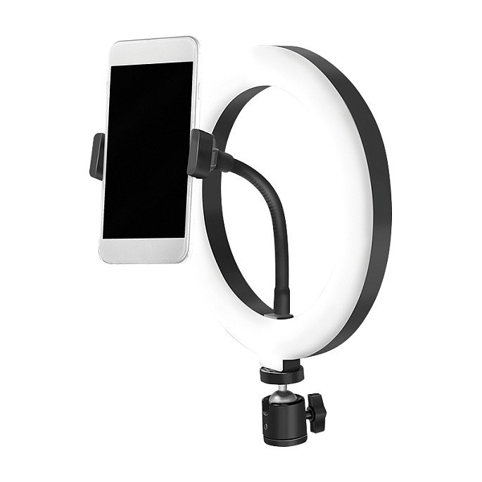 LogiLink Smartphone-Ringlicht de 20 cm con cable de 1.8 m