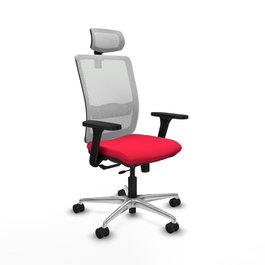 PIQUERAS Y CRESPO Silla de oficina Haches con mecanismo Sincro/Traslack Rojo/Blanco