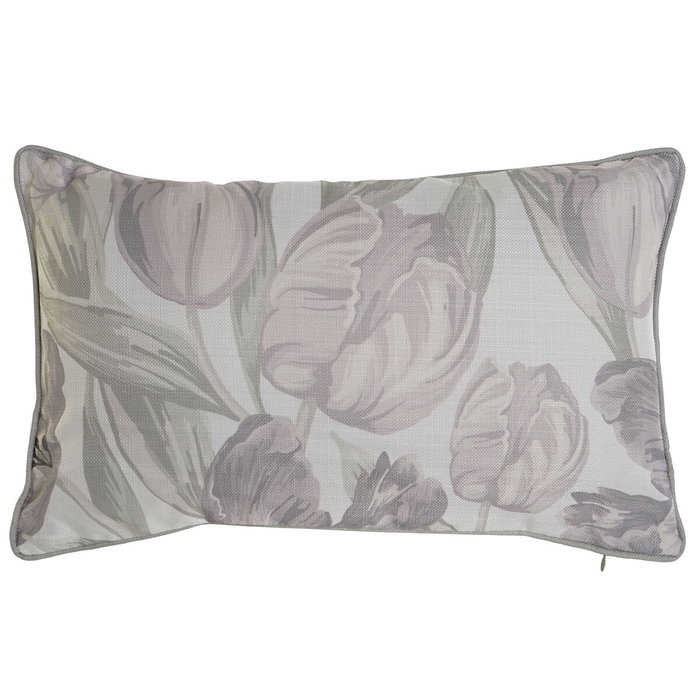 DKD Home Decor Cojín de Poliéster con Tulipanes Impresos Multicolor