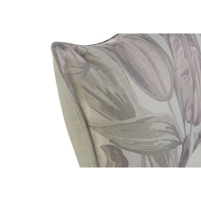 DKD Home Decor Cojín de Poliéster con Tulipanes Impresos Multicolor