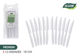 Algon Set 12 Cuchillos Mesa Premium 18 cm (36 Unidades)
