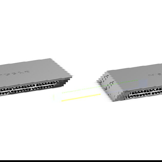 NETGEAR GS748PP Switch de Escritorio No Gestionado, 24 Puertos Gigabit PoE+ (380 W) y 24 Puertos Gigabit, Montaje en Pared