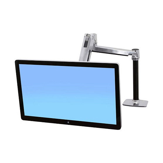 Ergotron LX HD Soporte de Monitor Sit-Stand de Escritorio con Brazo Articulado, 13.6 kg Capacidad, para Pantallas hasta 46 Pulgadas, Aluminio