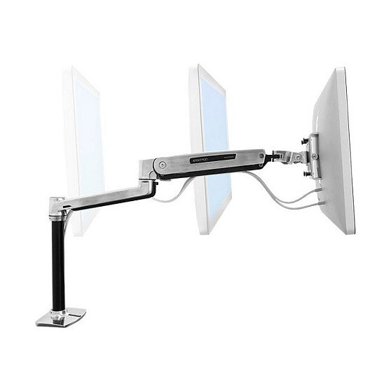 Ergotron LX HD Soporte de Monitor Sit-Stand de Escritorio con Brazo Articulado, 13.6 kg Capacidad, para Pantallas hasta 46 Pulgadas, Aluminio