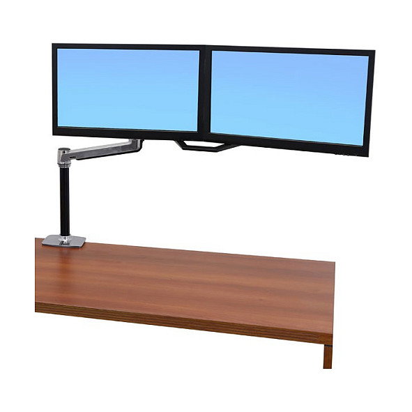 Ergotron LX HD Soporte de Monitor Sit-Stand de Escritorio con Brazo Articulado, 13.6 kg Capacidad, para Pantallas hasta 46 Pulgadas, Aluminio