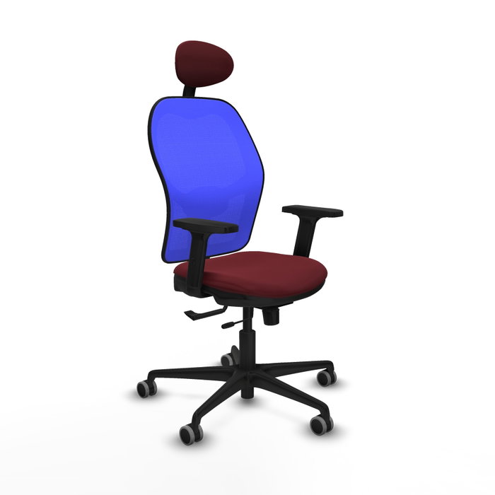 PIQUERAS Y CRESPO Silla de oficina Jorquera Granate y Azul PIQUERAS Y CRESPO Silla de oficina Jorquera Granate y Azul