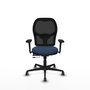 PIQUERAS Y CRESPO Silla de oficina Jorquera con mecanismo Sincro/Traslack Azul marino y Negro