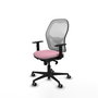 PIQUERAS Y CRESPO Silla de oficina Jorquera Rosa y Blanca