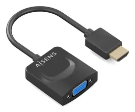 Aisens Conversor HDMI Macho a SVGA Hembra Negro 15cm