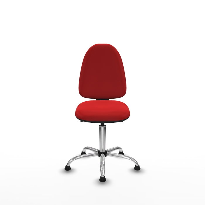 PIQUERAS Y CRESPO Silla de oficina Aýna roja con mecanismo Asincro y base cromada PIQUERAS Y CRESPO Silla de oficina Aýna roja con mecanismo Asincro y base cromada
