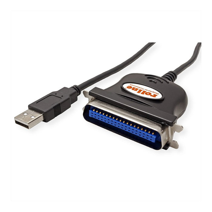 ROLINE Cable Conversor USB a IEEE 1284 Negro 1,8m