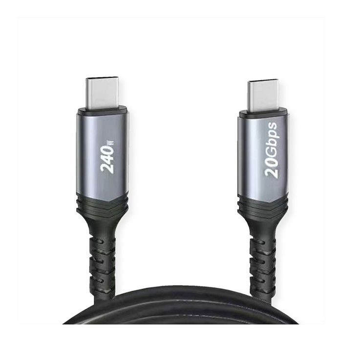 VALUE 11.99.9087 Cable USB4 Gen 2x2 (20Gb/s) de 2m, Conectores USB C a USB C, Negro